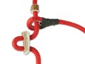 Smycz mysliwska Hunting Profi ze stoperem czerwona 8mm