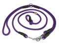 Smycz mysliwska Hunting Profi ze stoperem  fioletowa 8mm.2