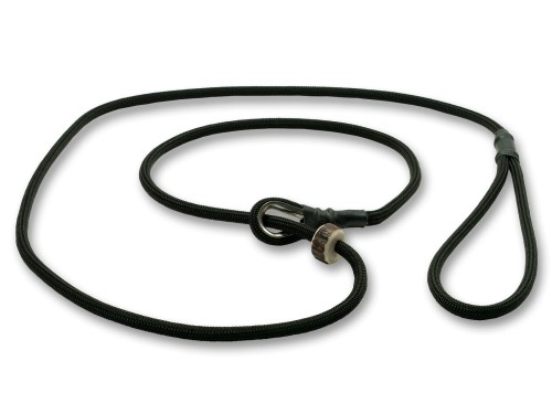 Smycz mysliwska Field trial bez stopera czarna 8mm