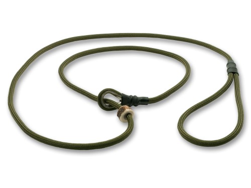 Smycz mysliwska Field trial bez stopera khaki 8mm