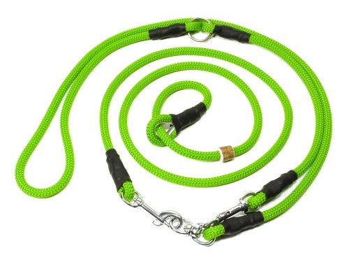 Smycz mysliwska Hunting Profi bez stopera jaskrwozielona 8mm