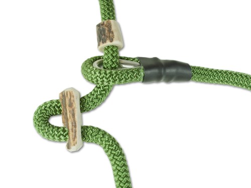 Smycz mysliwska Hunting Profi ze stoperem khaki 8mm