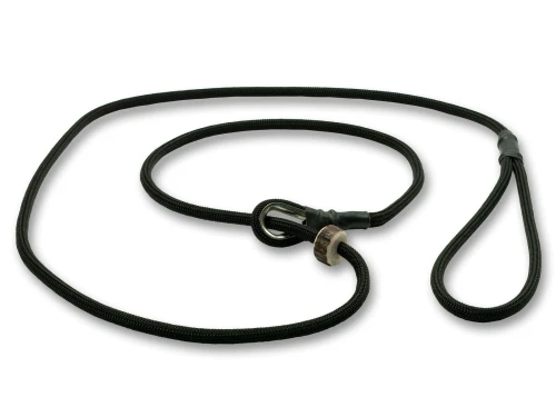 Smycz mysliwska Field trial bez stopera czarna 6mm