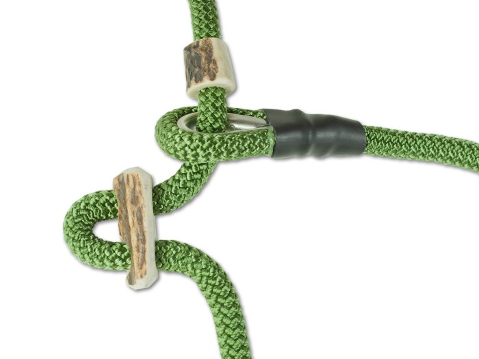 Smycz mysliwska Hunting Profi ze stoperem khaki 8mm